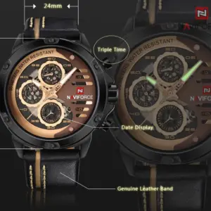 ساعت مچی عقربه‌ای مردانه نیوی فورس مدل NF9110BRGBN - Image 4