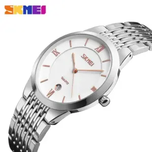 ست ساعت مچی عقربه ای زنانه و مردانه اسکمی مدل 9139WTGD - Image 2