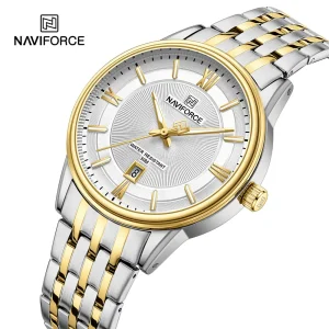 ست ساعت مچی عقربه ای زنانه و مردانه نیوی فورس مدل NF8040SGW - Image 2