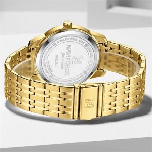 ست ساعت مچی عقربه ای زنانه و مردانه نیوی فورس مدل NF9228GGG - Image 5