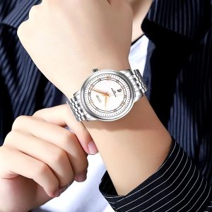 ست ساعت مچی عقربه ای زنانه و مردانه اسکمی مدل 9272SISI - Image 4