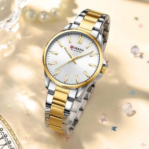 ست ساعت مچی عقربه ای زنانه و مردانه کورن مدل 9090SGWS - Image 6