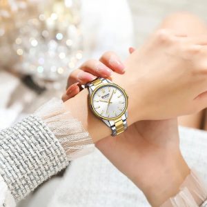 ست ساعت مچی عقربه ای زنانه و مردانه کورن مدل 9090SGWS - Image 9