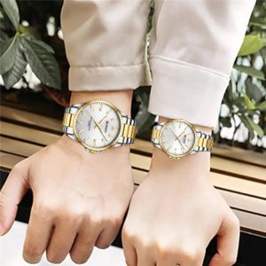 ست ساعت مچی عقربه ای زنانه و مردانه کورن مدل 9090SGWS - Image 11