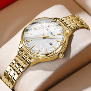 ساعت مچی عقربه‌ای زنانه کورن مدل 9099GWG - Image 4